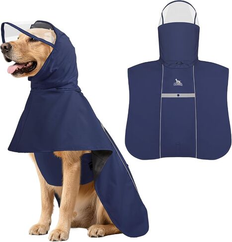 WINGOIN Dog Raincoat, Waterproof Dog Rain Jacket with Removable Hood in Kuwait