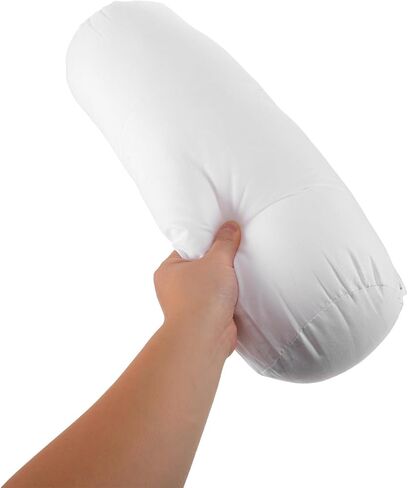 Cylindrical Bolster Pillow Insert, White Sofa Cushion Form for Relaxation in Kuwait
