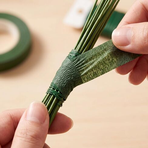Heavy Duty Floral Arrangement Kit with 12 Gauge Stem Wire & 22 Gauge Paddle Wire – 4 Rolls Floral Tape, Wire Cutter, Florist Supplies for Large Bouquets, Wreath Making, Wedding Decor & DIY Crafts in Kuwait