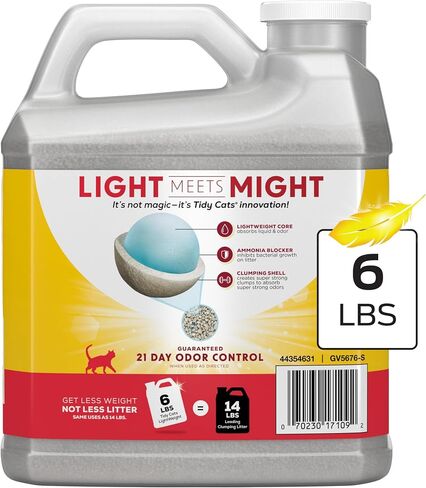 Purina Tidy Cats LightWeight 24/7 Performance Odor control, Multi-Cat, Clumping, 99.9 Percent Dust Free Cat Litter - 6 lb. Jug in Saudi Arabia