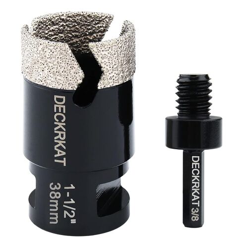 4-1/4" Diamond Hole Saw, 110mm Tile Hole Saw Drill Bit Diamond Tipped for Granite Marble Ceramic Glass Porcelain Quartz Tiles Stones Countertop, Core Drill Bits with 5/8-11 Thread for Angle Grinders. in Kuwait