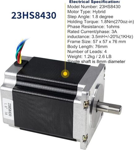 CNCTOPBAOS 3 Axis Nema23 Stepper Motor 270oz-in 76mm 3A+TB6600 Driver 10-45V 4.5A+4 Axis USB Mach3 Control Board Motion Card+350W 24V DC Switching Power Supply CNC Router Controller Kit in Kuwait