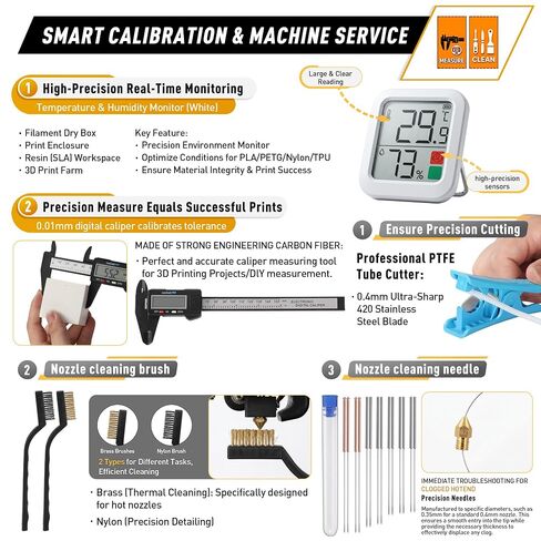 70 PCS 3D Printer Tool Kit, 3D Printer Accessories & Cleaning Kit in Kuwait
