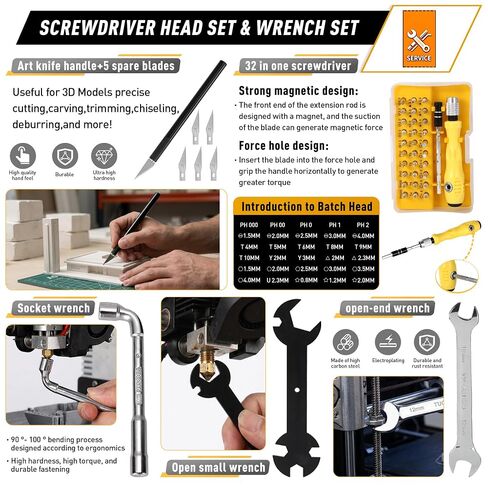 70 PCS 3D Printer Tool Kit, 3D Printer Accessories & Cleaning Kit in Kuwait