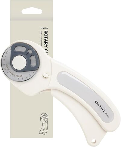 KEARING 45mm Rotary Cutter for Fabric, Precision Cloth Cutting Tool with SKH-9 High-Speed Steel Blade and Safety Guard for Sewing, Quilting Arts and Crafts in Saudi Arabia