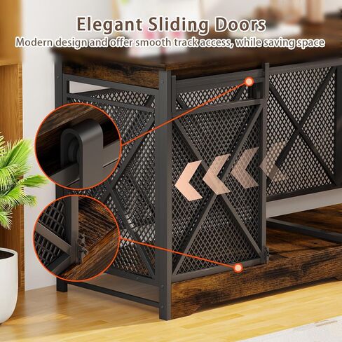 Cozpaw 78 Inch Double Dog Crate Furniture,(Caramel Brown) in Kuwait