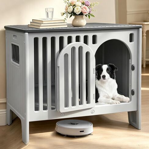 Dog Crate Furniture with Mat Small Plastic Dog Kennel Indoor for Puppy Cage End Side Table for Small Dog in Saudi Arabia