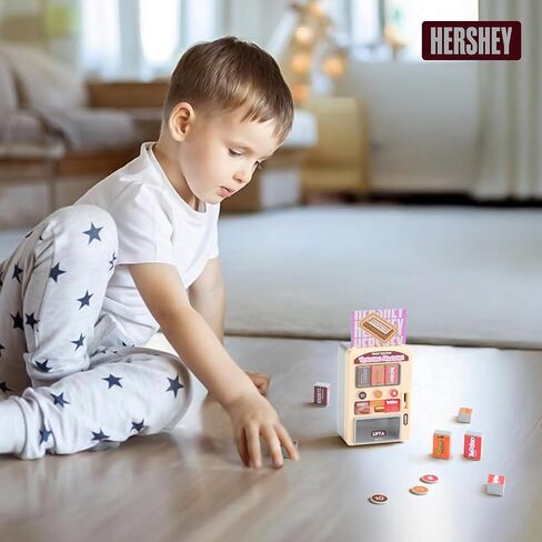 Lollipop - Hershey Mini Vending Machine Toy for Kids – Pretend Play Snack and Candy Dispenser with Push Button Action – Includes 3 Coins and 6 Pretend Treats in Kuwait