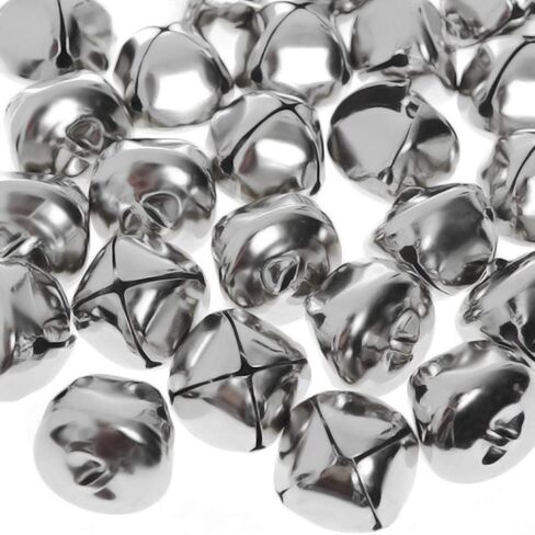 Jumbo Silver Jingle Bells,(24 Pieces) in Saudi Arabia
