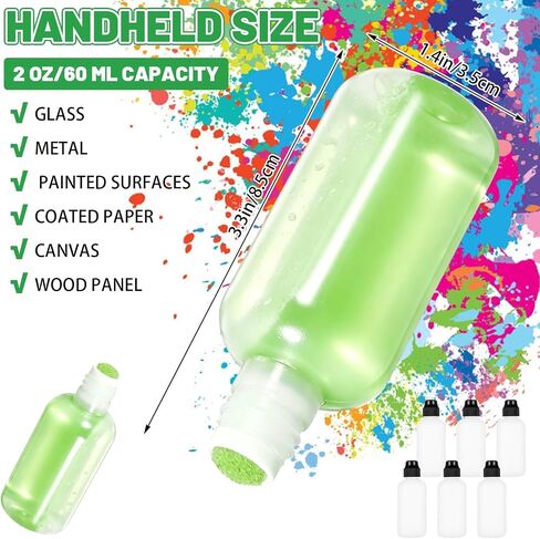APACALI 24 Pcs Empty Refillable Paint Markers, 60 ml in Kuwait