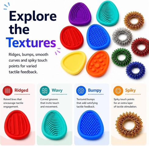 20 Pcs PLUVIKO Fidget Toys Set for Adults and Young Adults, Fidget Spinner, Fidget Ring, Fidget Cube, Sensory Stress Toys Pack, Cool Desk Toys for Office Classroom Travel, Gifts for 15+ and Adults in Kuwait