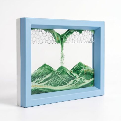 3D Moving Sand Art Picture - Blue Dynamic Flowing Frame in Saudi Arabia