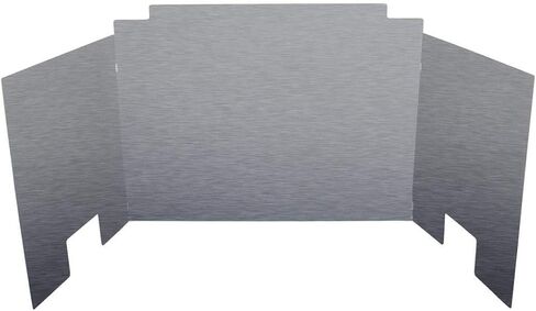 RH Peterson Co. Contemporary Three Panel Satin Stainless Steel Fyreback - 18 inch in Kuwait