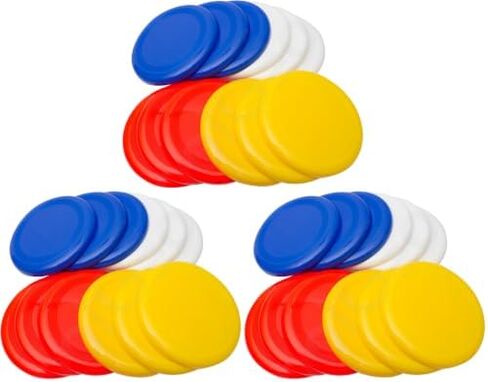 Fun Central High-Flying Excitement: 12 Pack, 10 Inch Assorted Color Flying Discs (Blue, Red, White, Yellow) - Perfect Backyard Games, Sports, Summer Beach, 4th of July Party Essential in Saudi Arabia