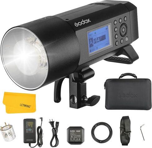 GODOX AD400 Pro AD400Pro Outdoor Flash Strobe Light, TTL 400W Portable Strobe 1/8000s HSS Flash Monolight, 390 Full Power Pops, 0.01-1s Recycle Time, Battery-Powered Outdoor Photography Lighting in Saudi Arabia