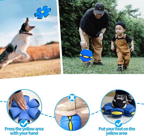 2PCS Magic Bouncing Ball Toy, Children's Magic Meta - Balls, Dual Form Pop up Flying Saucer Ball, Parent-Child Interactive with 3 Light for Indoor & Outdoor Use Pink+Blue in Kuwait