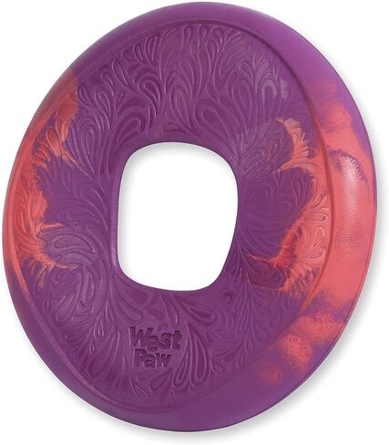 WEST PAW Seaflex Sailz Dog Toy Flying Disc – Machine Washable Dog Toys for Moderate Chewers – Eco-Friendly Zogoflex Toys for Dogs – Perfect for Gnawing, Fetch, Catch, Pet Training – Hibiscus in Kuwait