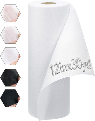 FIVEIZERO Medium Weight Non-Woven Fusible Interfacing for Sewing-12in×30yd in Kuwait