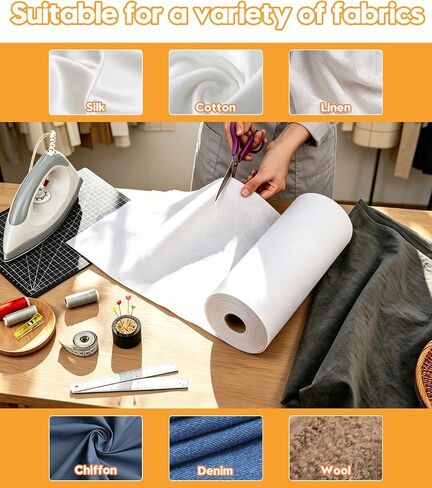12“ x 10 Yds Fusible Fleece Medium Weight Fusible Interfacing for Sewing in Kuwait