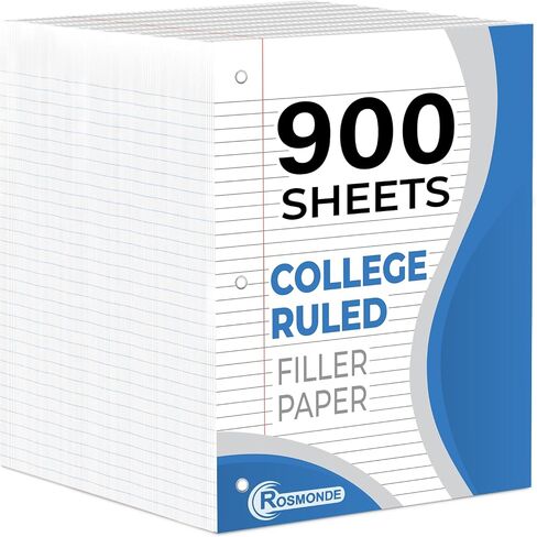Rosmonde Loose Leaf Paper Bulk, 6750 Sheets, 45 Pack, College Ruled Paper in Kuwait
