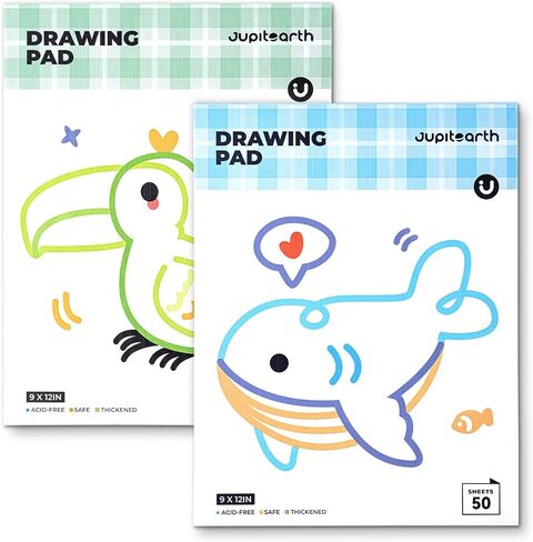 JUPITEARTH Blank Drawing Pad for Kids 9x12 Inch 3-Pack 150 Sheets in Saudi Arabia