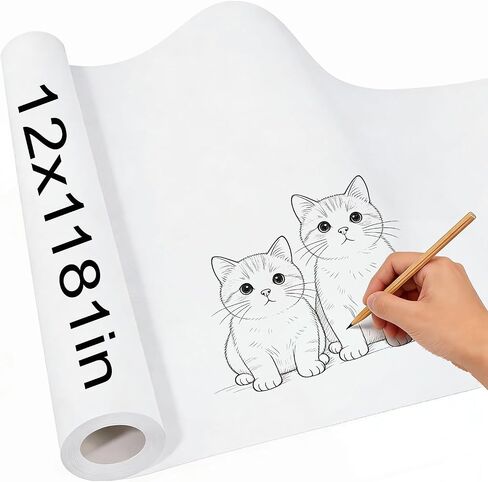 White Paper Roll for Craft Banner 15" Paper Roll for Kids Easel Drawing in Kuwait