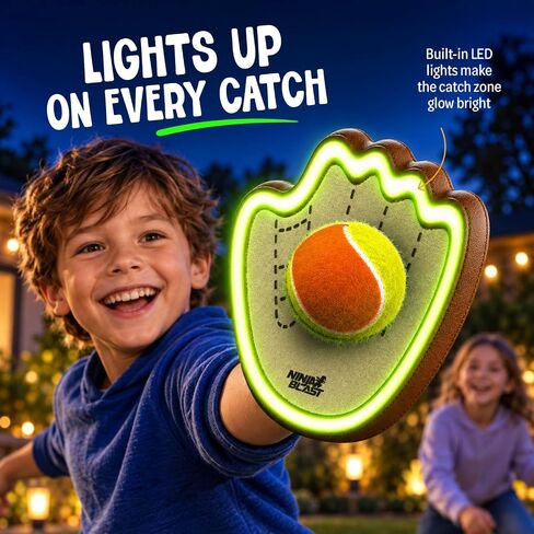 Light-up Baseball Toss & Catch Game - 3 4 5 Year Old Boy Birthday Gift in Saudi Arabia