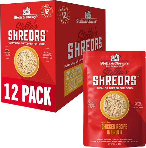 Stella & Chewy's Chicken Shredrs Wet Dog Food, 2.8 oz, 12 Ct in Kuwait