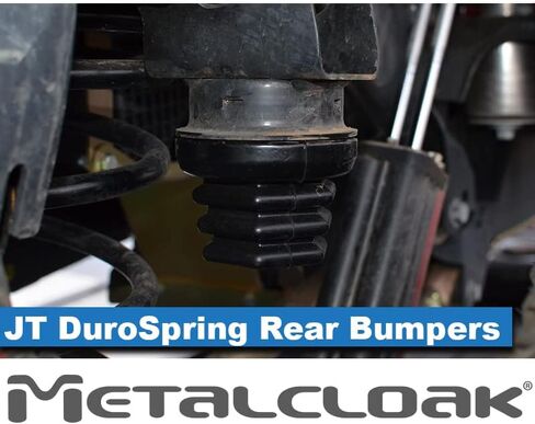 MetalCloak Upper Rear DuroSpring Replacement Bump Stops, Compatible with 2019+ JT Gladiator, Microcellular Urethane Bump Stops, Increased Comfort and Control, Easy to Install, Made in the USA in Kuwait