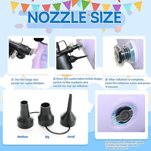 Outdoor Inflatable Water Park for Kids, PVC Water Slide Bounce House, Basketball Hoop, Ball Pit, Rings, Target Game, Jumping Castle with Blower in Saudi Arabia