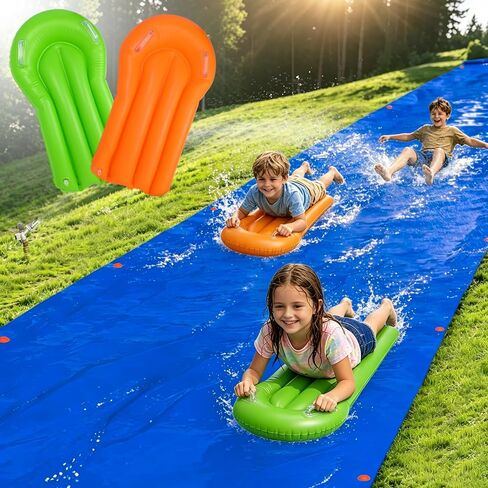 Apipi 30 x 8 ft Extra Wide Lawn Water Slide with 2 Inflatable Bodyboards in Saudi Arabia