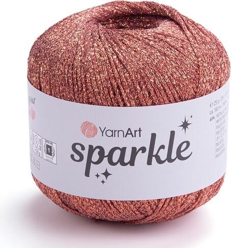 YarnArt Sparkle Metallic Shiny Yarn, 60% Metallic Polyester 40% Polyamide, 25g, 160m, 2.5mm Needles & 3mm Hooks (1300) in Saudi Arabia