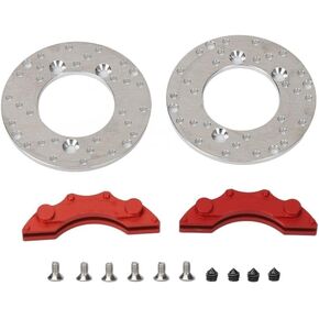 2 Pcs/Set RC Wheel Brake Disc and Caliper Set,1.38 Inch Aluminum Alloy Brake Rotor Upgrade Parts for Traxxas TRX4/TRX6 1/10 RC Cars in Kuwait