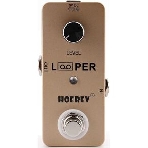 Hoerev Guitar Mini Loop Effector Looper Samplers Effects Tuner For Electric Acoustic Guitar Bass Pedals 9 Loops Stations, Color Gold in Saudi Arabia