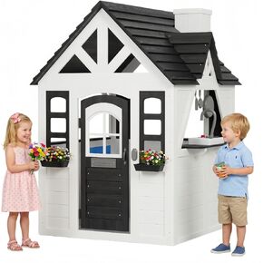 Aoxun Kids Outdoor Playhouse Wooden Cottage Play House for Kids Ages 3+ in Kuwait