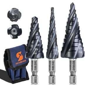 M35 Step Drill Bit Set 1/4"-3/4", 1/4" Hex Shank HSS Four Spiral Flute Design, Impact Resistant - Perfect for DIYers and Professionals - Drill Through Metal, Stainless Steel, Wood, and Plastic in Kuwait