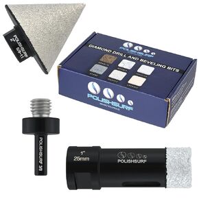 Dry Diamond Tile Drill Bit 1 3/8 Inch (35mm) Diamond Hole Saw with Core Drill Bit Adapter for Porcelain Ceramic Quartz Granite Concrete Marble Stone (Set-4 only the 1-3/8" (35mm) Diamond Drilling Bit) in Saudi Arabia