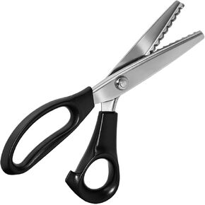 Scalloped Pinking Shears for Fabric Cutting Scalloped 7mm, Professional Zig-Zag Cut Scissors, Sewing Craft Paper Cutting Clothing Fabric for Home (scalloped 7mm) in Kuwait