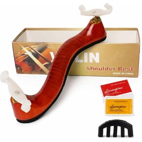 Adjustable Solidwood Violin Shoulder Rest with Collapsible for 3/4 4/4 Violin Fiddle and 12" 13" Viola (3/4 or 4/4 Violin Shoulder Rest) in Saudi Arabia