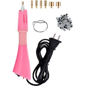 Hotfix Rhinestone Applicator Kit wiht Rhinestones,Professional Iron-on Setter Tool,7-in-1 Hot Fix Wand Crystal Gem Rhinestone Hot fix Kit Tool (Gray) in Kuwait