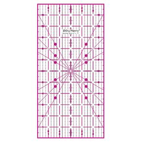 Quilting Ruler 6"x24",Non-Slip Clear Acrylic Sewing Ruler with Easy-to-Read Grid,Pink & Black Grid Design,Perfect for Fabric,Patchwork,Cutting & Sewing Crafts,Durable Tool for Quilting in Kuwait