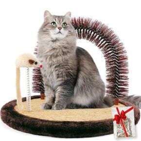 Happi N Pets Large Cat Self Groomer, Heavy Scratching Pad With Mouse Toy in Kuwait