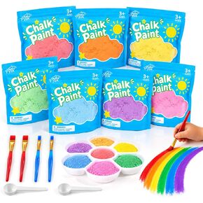 Sidewalk Chalk Paint Set for Kids, 7 Colors Washable Chalk for Outdoor Play in Saudi Arabia