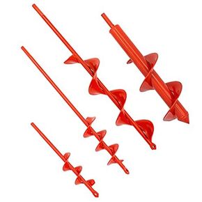 Auger Drill Bit for Planting Set of 4, Garden Ground Earth Spiral Drill Bit for 3/8" Hex Drive Drill, for Post Hole Digger Bulb Bedding Digging Plant Rapid Planter in Kuwait
