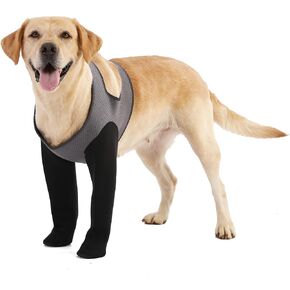 Dog Socks to Prevent Licking Paws ，Breathable Leg Sleeve to Stop Licking and Biting,Firm and Secure Protect Wounds Dog Recovery Sleeve Socks (XLarge) in Kuwait