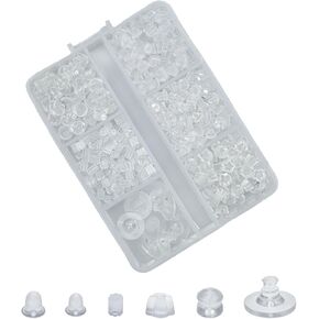 Mevodeata Earring Backs 6 Styles 170 Pcs, Hypoallergenic Metal, Bullet Shape Safety Earring Backs Replacements for Earring Studs Hoops in Saudi Arabia