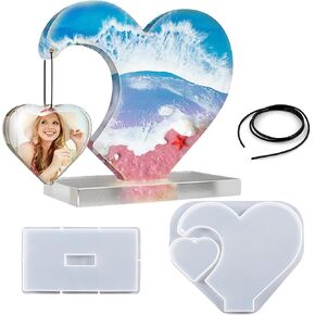 Heart Resin Molds for Photo Frame, Heart Picture Frames Silicone Molds, Silicone Molds for DIY Home Decoration Art Creation, Holiday Gifts, Christmas Home Decors in Kuwait