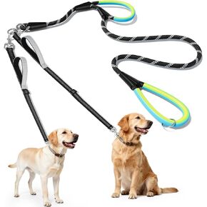 XiaZ Double Dog Leash for Two Dogs Perfect for Small Medium Dogs, 3/8"Black in Kuwait
