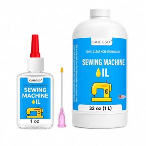 Sewing Machine Oil Bundle, 1 oz Precision Oiler + 32 oz Bulk Refill, Clear Odorless Non-Staining Low-Viscosity Oil for Sewing Machines, Sergers, Embroidery & Quilting Machines in Kuwait