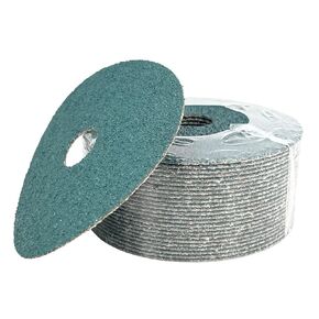 VSM Zirconia Resin Fiber Disc, 7" X 7/8", 80 Grit, Medium Grade, Tear-Resistant Fiber Backing, Pack of 25 Durable Abrasive Discs, Hand-Held Machine Compatible in Saudi Arabia